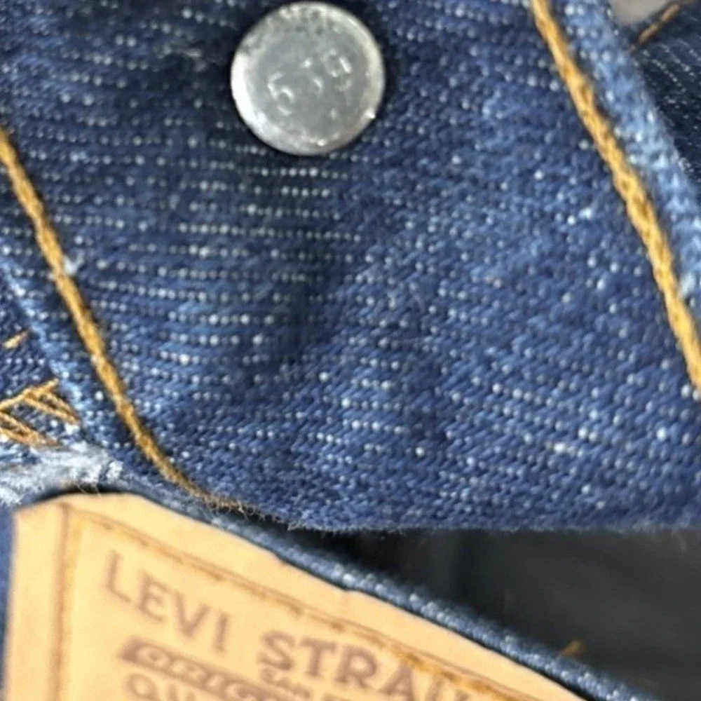 Vintage Levis 505 Orange Tab Jeans Mens Fit 38x33 Dark Wash Made in USA 1983 80s